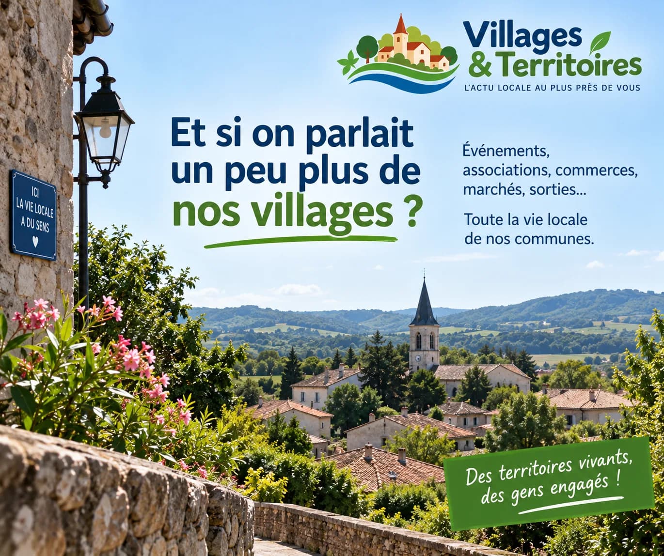 Visuel de campagne : « Et si on parlait un peu plus de nos villages ? »